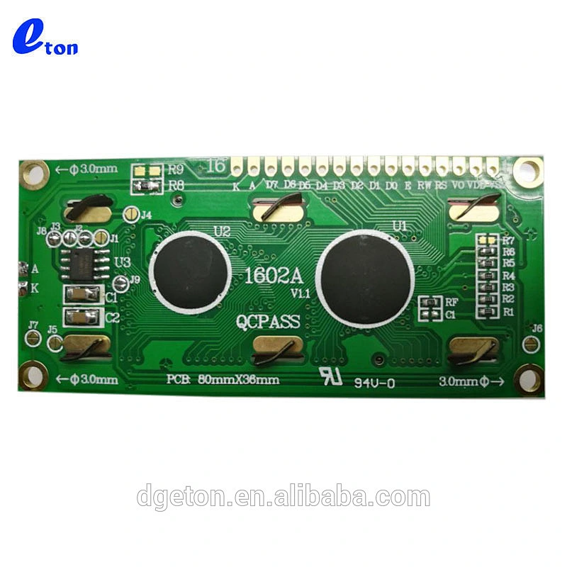 3.3 V blue character 2x16 lcd display module