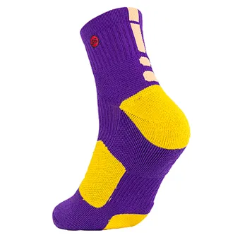 Cotton jacquard pile sport basketball socks