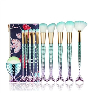 Multi Combination Of Eye Shadow Foundation 11pcs Makeup Brush Set With Lady Travel Makeup Bag Organizer Case