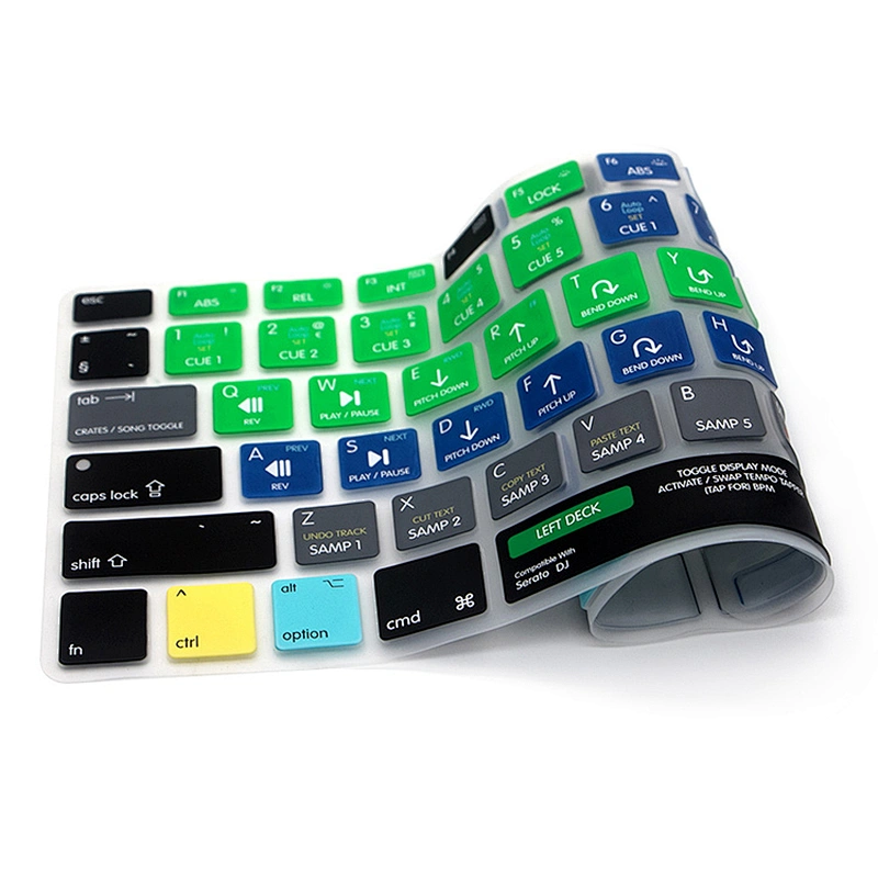 Serato DJ Function Key Hotkey Shortcut Keyboard Skin Silicone Cover for Macbook Air 13 Pro with Retina 15 17