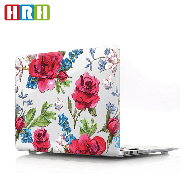 Floral design soft shell case plastic case laptop for macbook air silicone case for macbook pro 13 retina