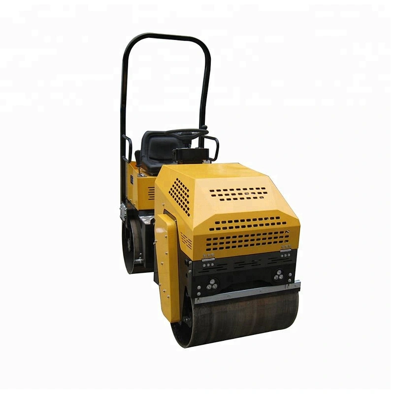 1 ton wheel loaders full hydraulic YFR-880 Vibrator double Road Roller