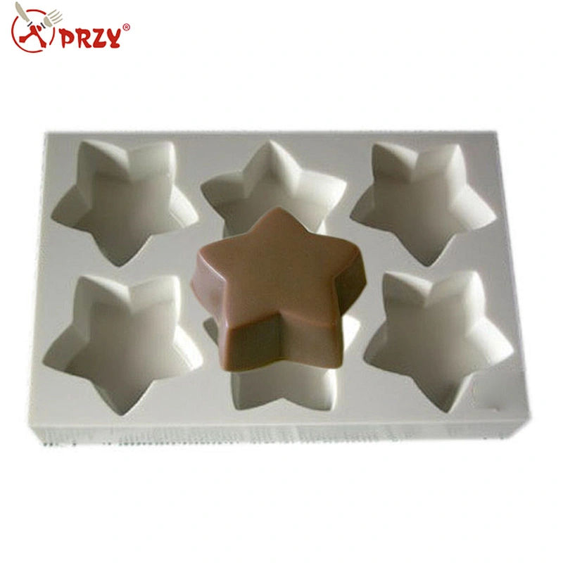 S4291 Star shape soap tray mold silicone molds for soap making handmade soap loaf mold