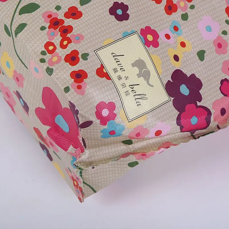 Custom printed non-woven shopping bags for shopping with handle