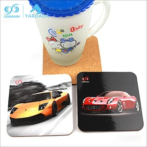 Promotional gits mdf hot pan coaster with cork backing