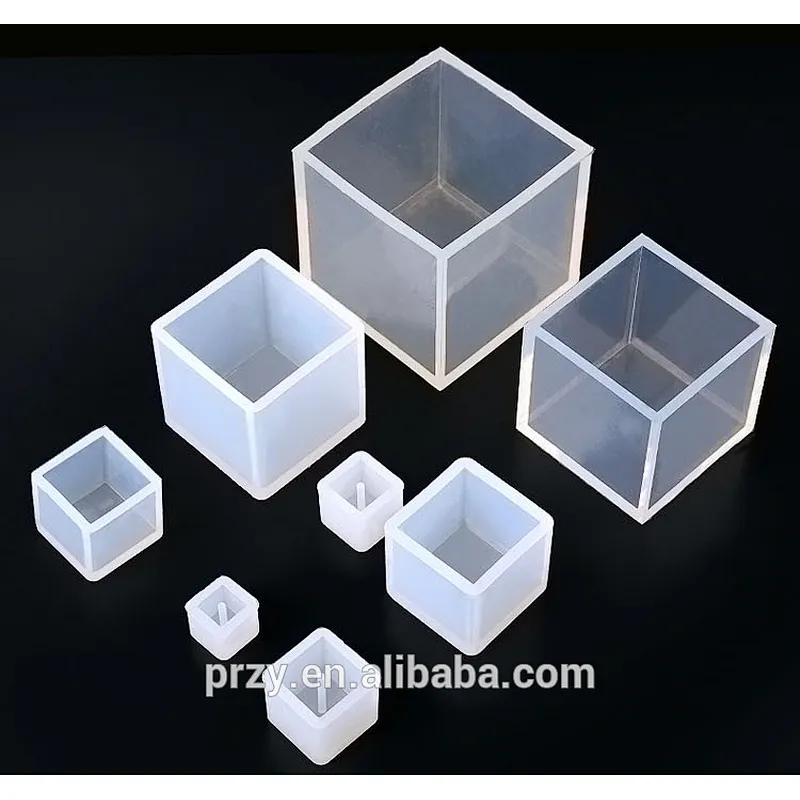 Crystal Epoxy Square Rectangular Full Transparent Ultra Mirror Ornaments Aroma Liquid Silicone Mould