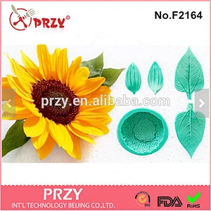 F2164 PRZY sunflower silicone cake mold for cake decorating