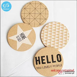 GOODADV factory custom drinking cup coaster with custom designs cork coaster custom coaster