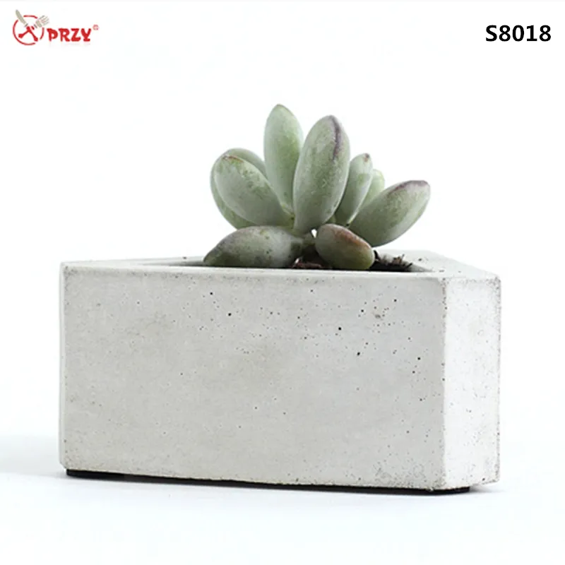 high quality 3D mini concrete vase mould silicone Triangle flower pot silicone molds concrete for sell