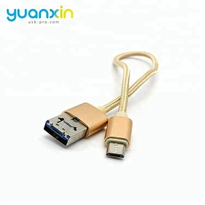Round usb flash drive with cable