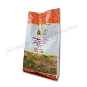 Wholesale customized Thailand market transparent plastic pp woven packaging basmati rice bag 50lbs