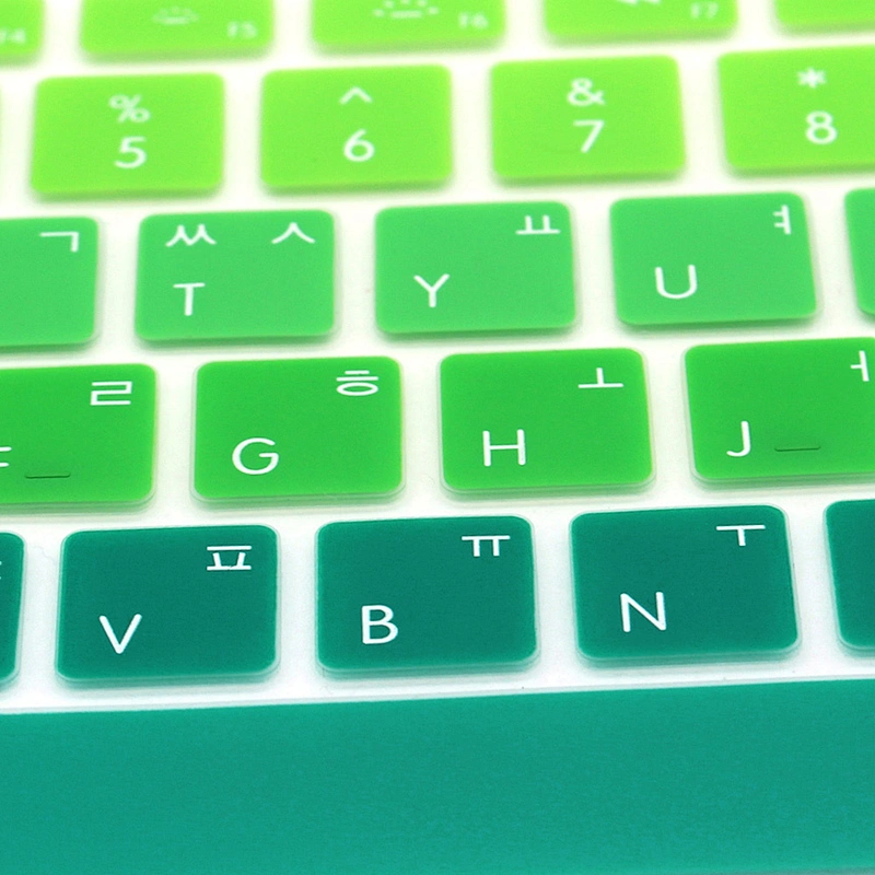 English Version Ombre Color Silicone Keyboard Cover Skin laptop keyboard skin for Macbook Pro Air Retina 13 15 17 Korean