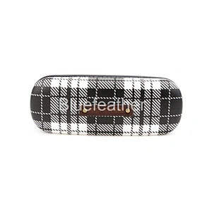 Black White Striped Pane Digital Printing Eyeglasses Case for Men