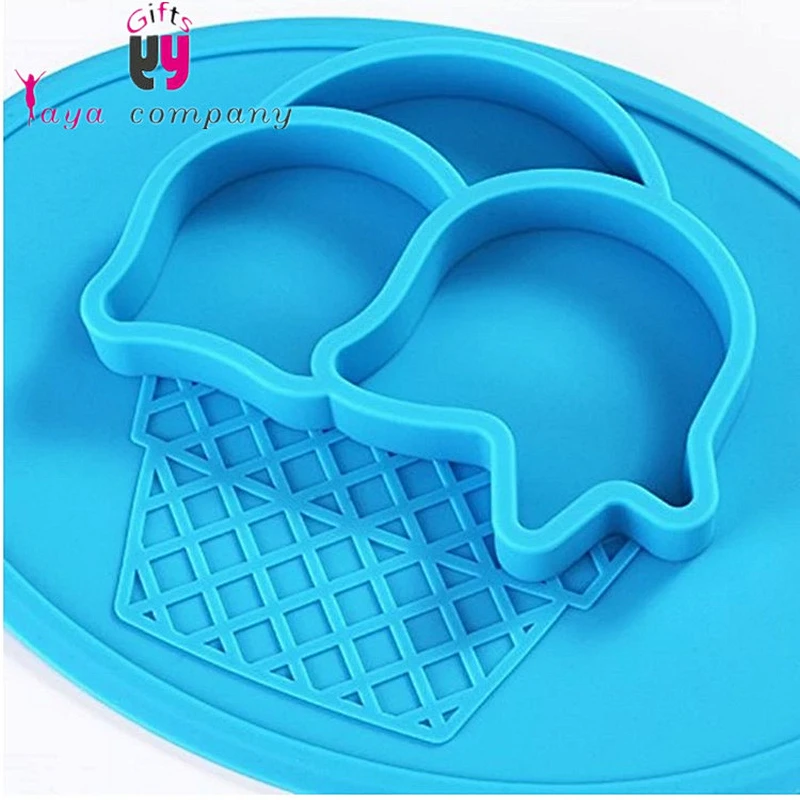 Eco-friendly Baby feeding silicone placemat with FDA washable mat