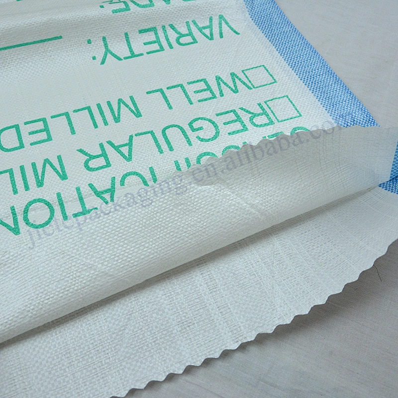 Wholesale 50kg durable white empty maize flour dimension packaging bag