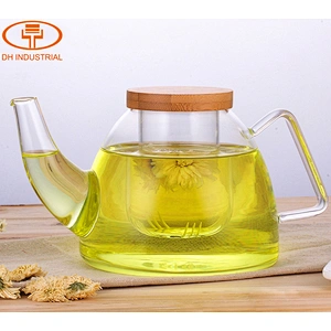 hot selling products borosilicate glass tea kettle with filter