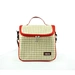 Classic Shoulder strap front open green Bio eco degradable Natural Straw lunch tote thermal insulated bag cooler bag