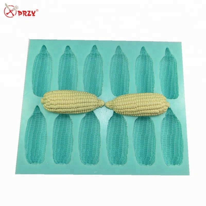 2018 Corn shape 12cavities Soap molds Cake Baking mold corn Ice Silicone mould