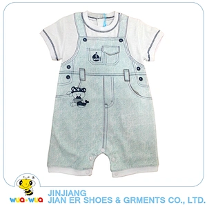 Custom print 100%cotton single jersey baby suit romper