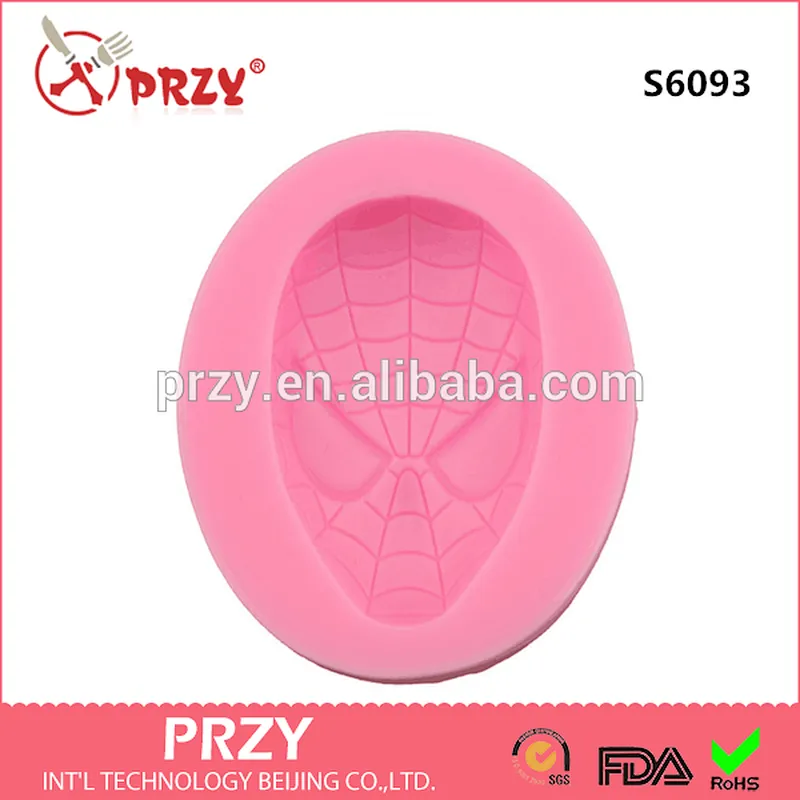Spiderman mask silicone mold for soap handmade soap mold