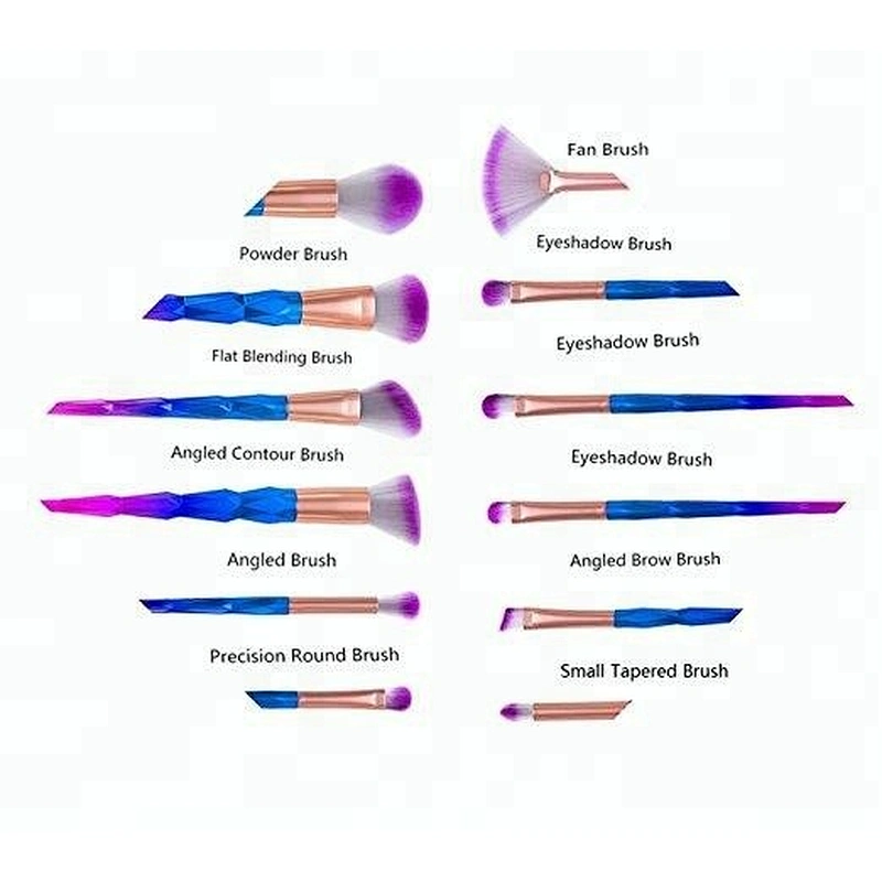 12 Pc personalised synthetic make up brush set