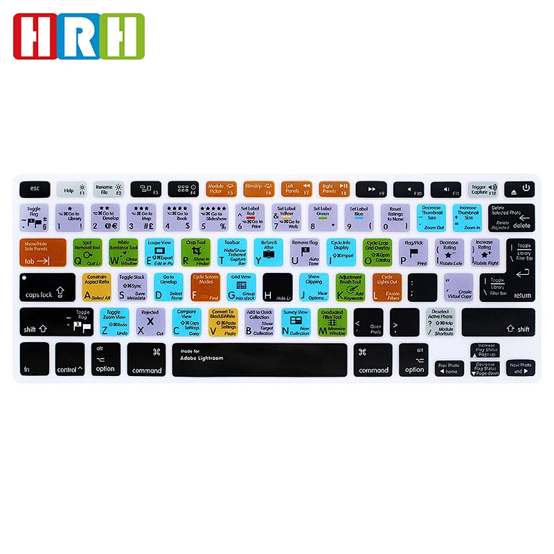 lightroom Multi Functional Keyboard Skins  Keyboard Custom Silicone Cover For Macbook Pro 13