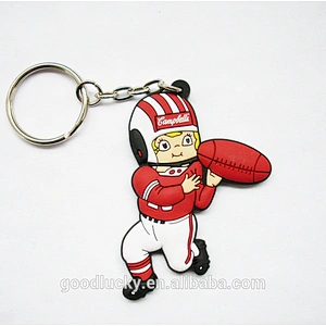 Manufacturer Hot sale 2/3D rubber keychain