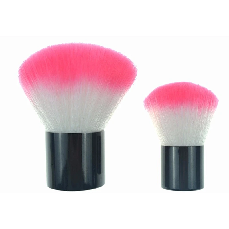 Wholesale cosmetics tools makeup brush 2pcs kabuki brush set with pvc case