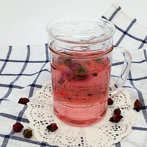 China Supplier Hot Sale Borosilicate Glass Pot Customized Logo Tea Pot with Infuser 400ml Handmade Heat-resistant Glass Tea Pot