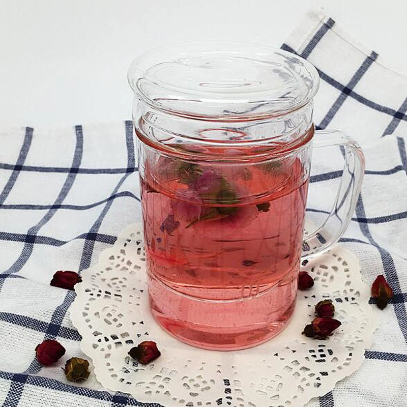 China Supplier Hot Sale Borosilicate Glass Pot Customized Logo Tea Pot with Infuser 400ml Handmade Heat-resistant Glass Tea Pot