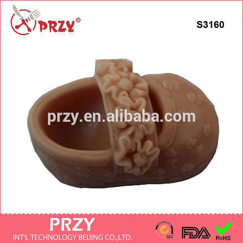 S3160 Custom baby shoes silicone soap mold for soap making baby shoes fondant mould