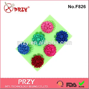 Supply Model F826 6 cavity Fondant Silicone Cupcake Molds