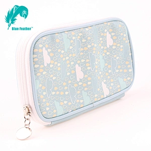 Custom Printing Pu Leather Pencil Bag
