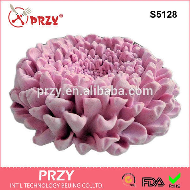 S5128 Blooming Chrysanthemum soap mold 3D silicone flower soap molds handmade silicone molds