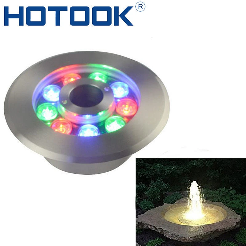 Fish Pond Tank Waterfall Garden 9 Watt 24V Brilliant Underwater led fountain nozzle light