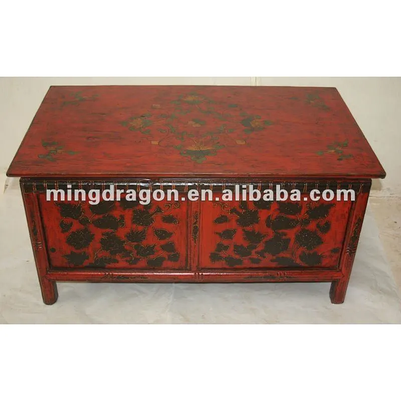 Chinese Antique Tibetan Furniture With Beautiful Painting