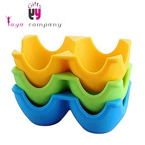 FDA Cetificatrion Food Grade Eco-friendly Silicone egg holder with many color for Kids