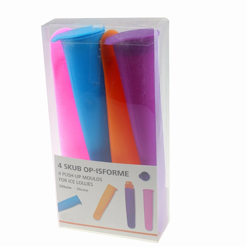 Push Up Silicone Ice Lolly Cream Pop Maker Popsicle Mould Kitchen Kit Brand New