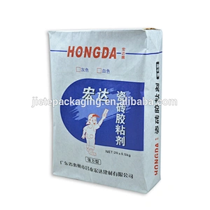 white kraft paper 20kg 40kg valve bag with offset printing for packing putty, cement