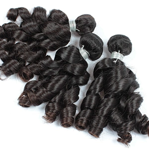 Spring Curl Virgin Raw Malaysian Human Hair Weaving