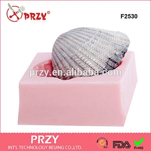 F2530 New Design Sea Shell Beach Shape Silicone Fondant Cake Decoration Mold