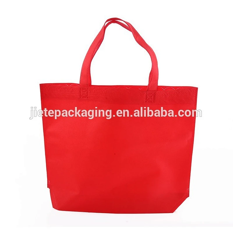 orange, red, pink different colors pp non woven fabric shopping bag with handle
