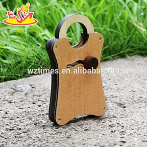 2018 wholesale baby wooden toy lock educational kids wooden toy lock top fashion children wooden toy lock W02A168