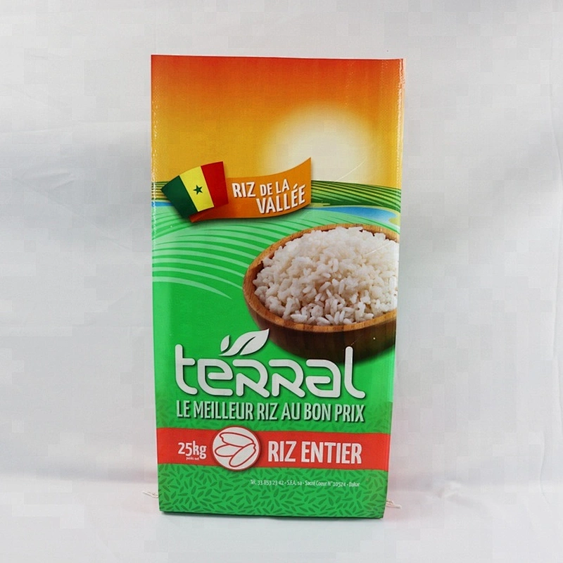 Custom printed 25kg 50kg pp woven rice  bag, plastic rice  packing bag for sale