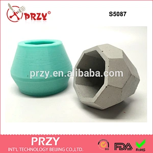 S5087 Planter Mold - Silicone - Geometric Mold - Cast Concrete-Resin-Wax-Soap