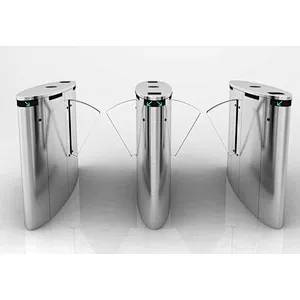 High Quality Turnstile Intelligent Pedestrian Security QR Code Flap Barrier for Metro Station