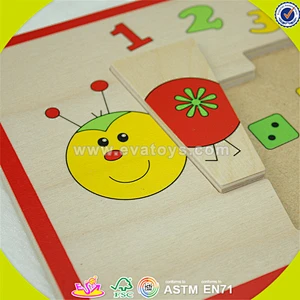 wholesale hot kids wooden puzzle toy interesting baby wooden caterpillar shape puzzle toy nice baby puzzle toy W14L019