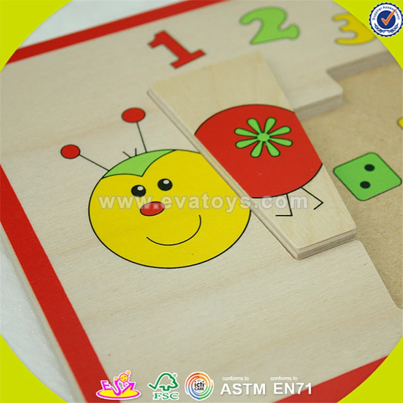 wholesale hot kids wooden puzzle toy interesting baby wooden caterpillar shape puzzle toy nice baby puzzle toy W14L019
