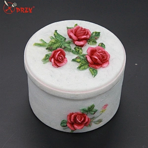 round shape Rose box silicone molds resin mold gypsum salt brocade silicone soap mold two parts