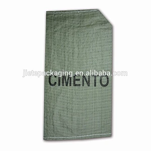 Cyan, green color pp woven valve bag with relief printing for cement